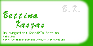 bettina kaszas business card